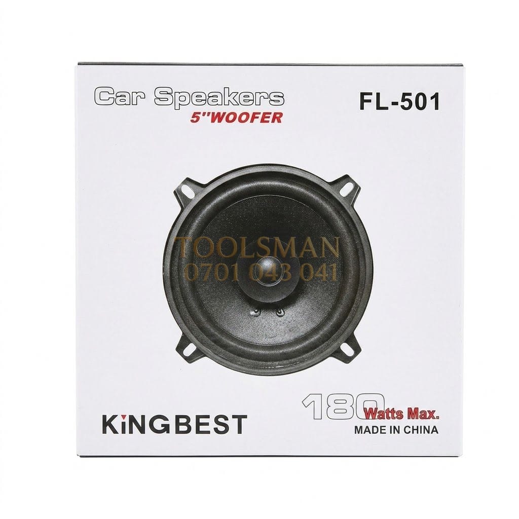 generic Kingbest FL-501 5" Car Speaker 180W Max Audio Woofer Replacement — car speakers tweeters, available in Nairobi