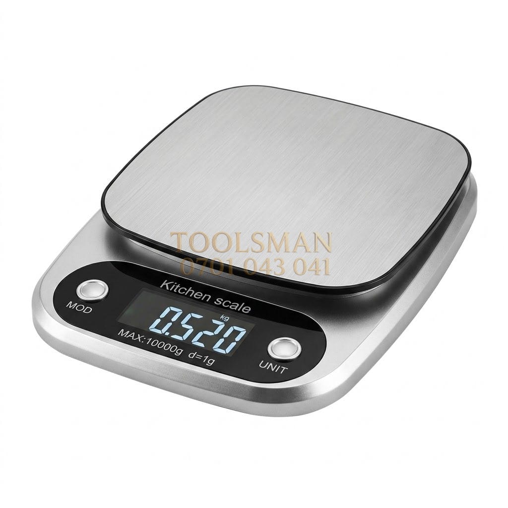 generic 10kg Stainless Steel Digital Kitchen Scale - Precision Food Weighing — weighing scales, available in Nairobi
