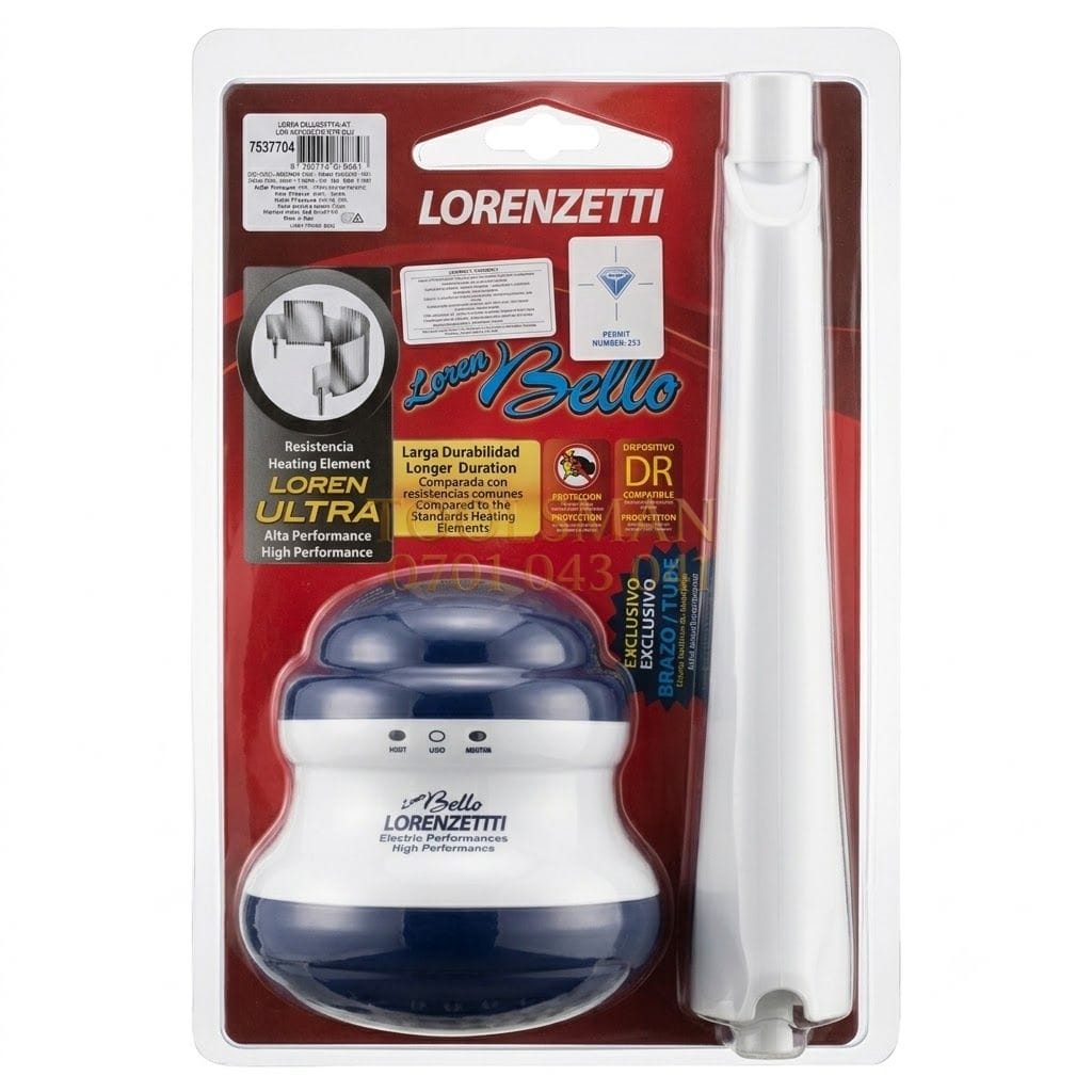 generic Lorenzetti Loren Bello Ultra Instant Shower Head with Extension Arm — shower heads, available in Nairobi