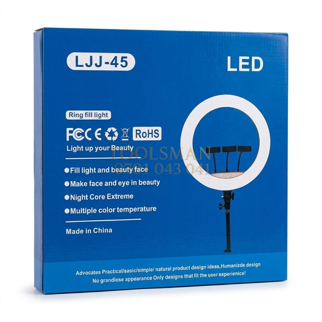 generic LJJ-45 18" Pro LED Ring Light Kit: Studio-Grade Lighting & Tripod — ring lights selfie sticks, available in Nairobi