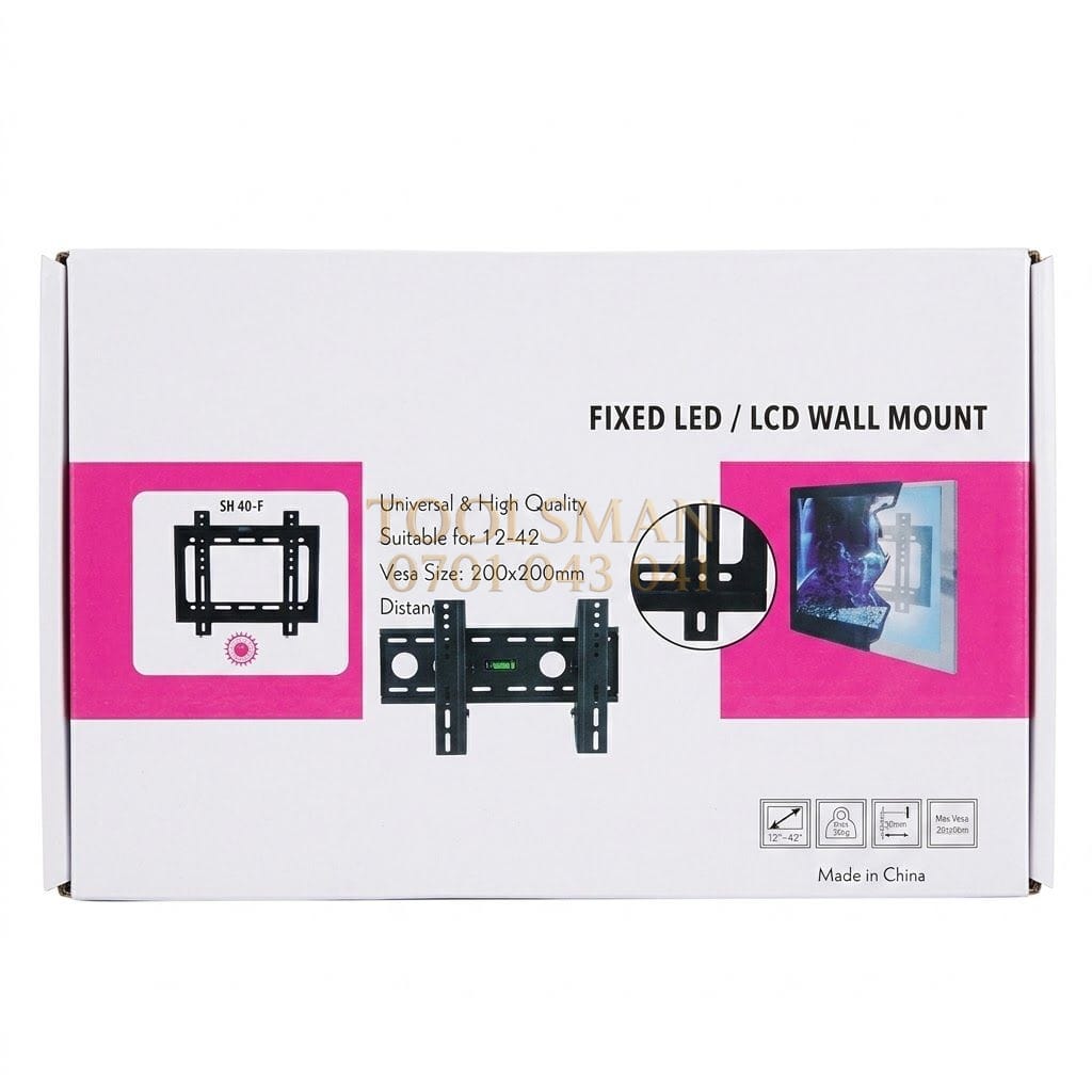 generic Fixed TV Wall Mount Bracket SH 40-F for 12-42 Inch Screens — tv wall mounts stands, available in Nairobi