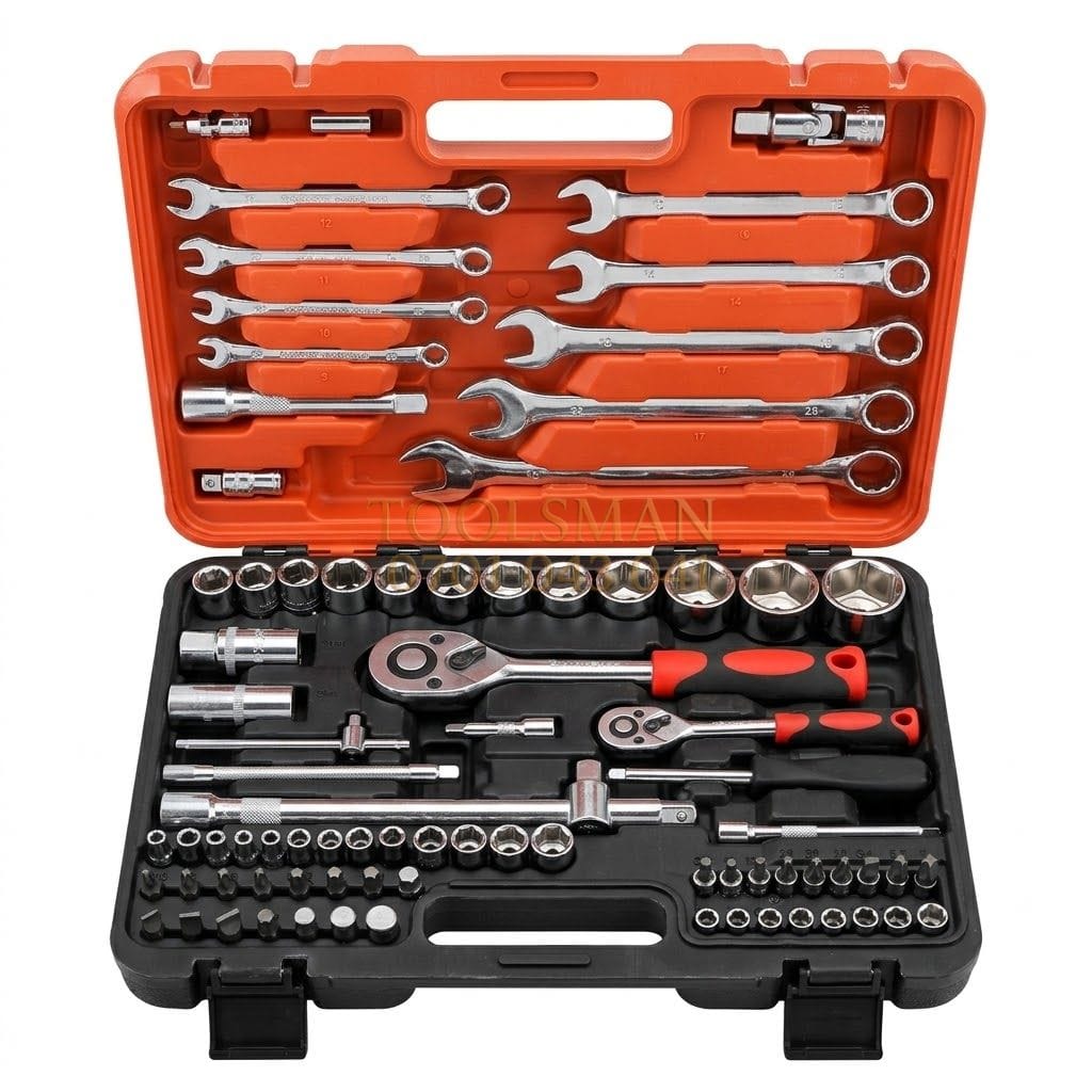 generic 82 Pcs Chrome Vanadium Steel Mechanic Socket Wrench Tool Box Kit — tool sets, available in Nairobi